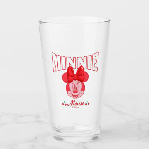 Retro Minnie Mouse Cherry Smile Glass