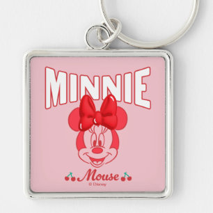 Retro Minnie Mouse Cherry Smile Keychain