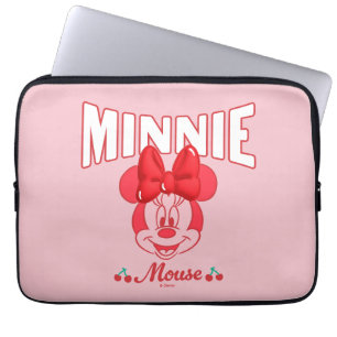 Retro Minnie Mouse Cherry Smile Laptop Sleeve