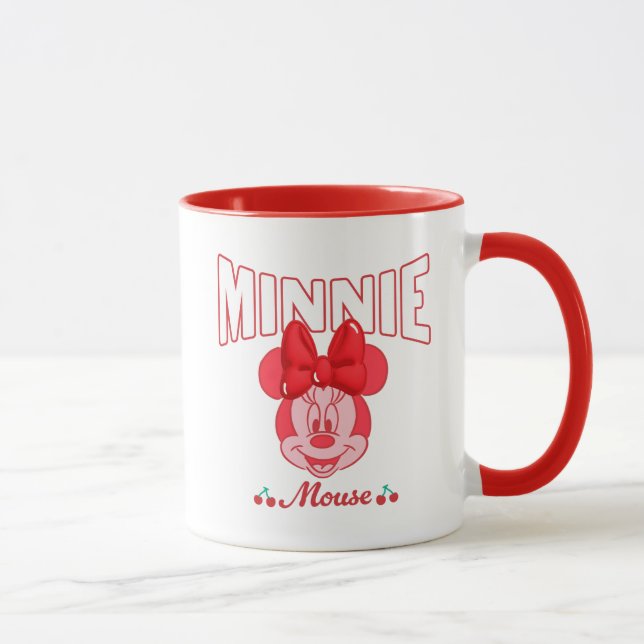 Retro Minnie Mouse Cherry Smile Mug (Right)