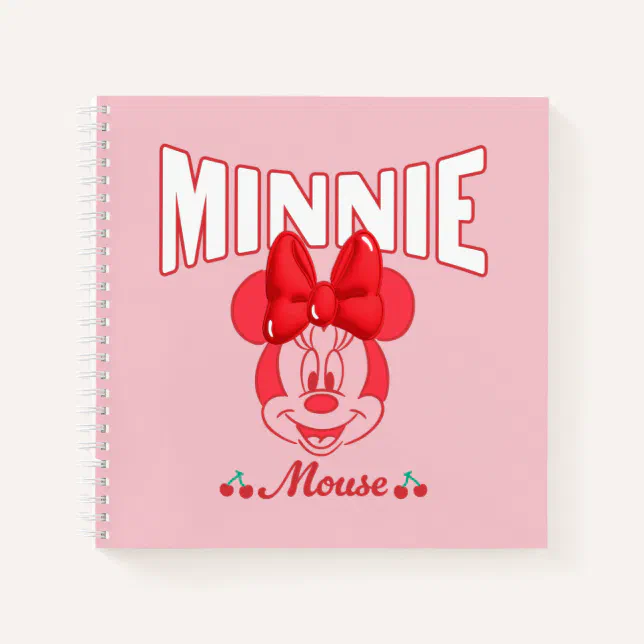 Mini Mouse Notebook Retro Minnie Mouse Cherry Smile Notebook | Zazzle
