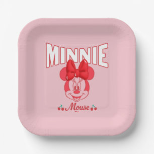 Retro Minnie Mouse Cherry Smile Paper Plates