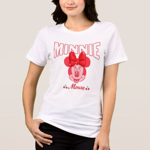 Retro Minnie Mouse Cherry Smile Tri-Blend Shirt