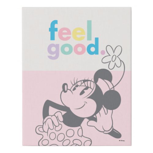 Retro Minnie Mouse _ Feel Good Faux Canvas Print