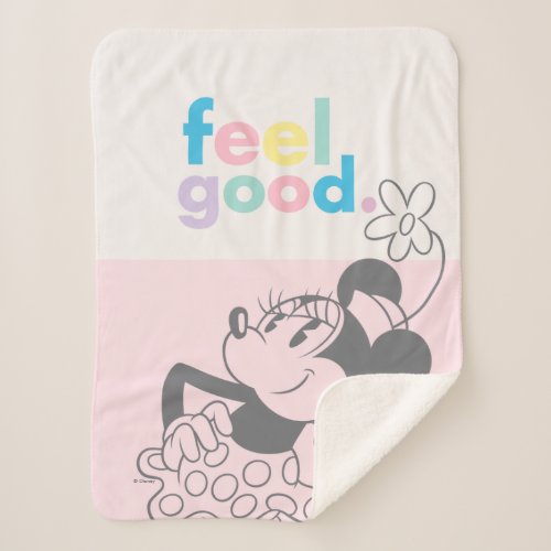 Retro Minnie Mouse _ Feel Good Sherpa Blanket