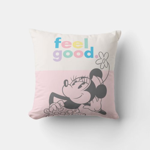 Retro Minnie Mouse _ Feel Good Throw Pillow