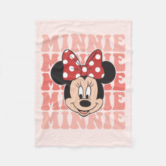 Retro Minnie Mouse Fleece Blanket