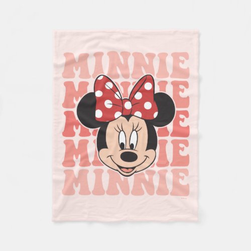 Retro Minnie Mouse Fleece Blanket