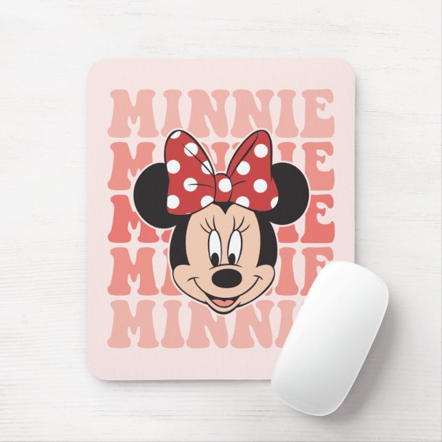 Retro Minnie Mouse Mouse Pad (With Mouse)