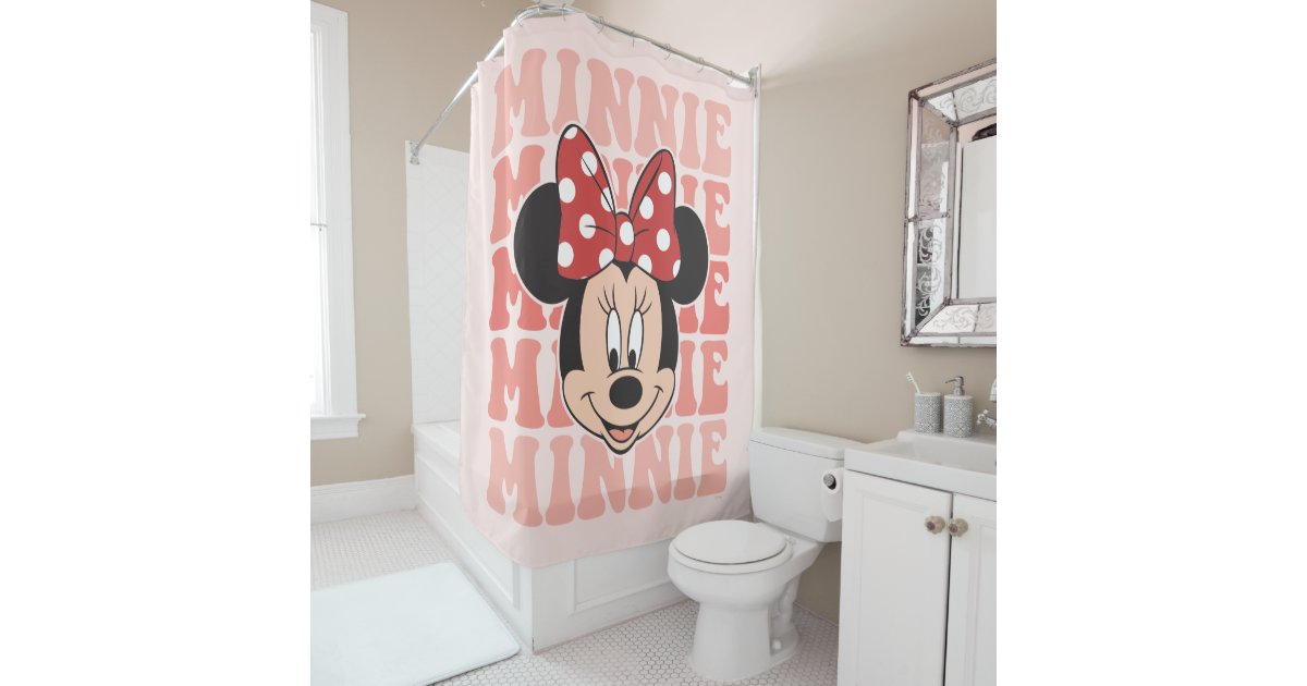 Retro Minnie Mouse Shower Curtain Zazzle