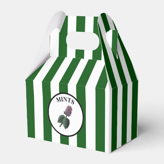Retro Mint Favor Boxes (Front Side)