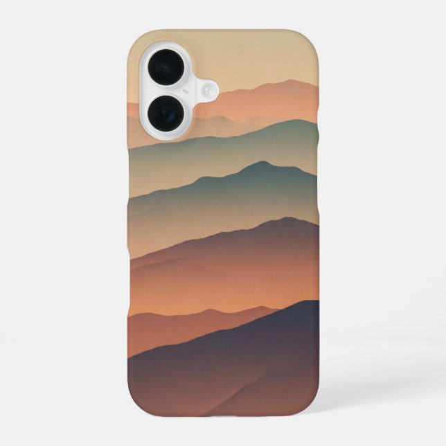 Retro Misty Mountains iPhone Case (Back)