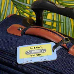 Retro Mix Tape Cassette Tape Personalised Luggage Tag