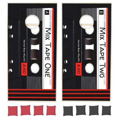Retro Mix Tapes Cornhole Set