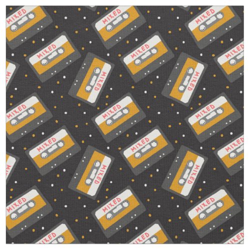 Retro Mixed Tape Repeating patten Fabric