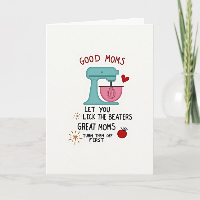 Retro Mixer Mothers Day Card (Front)