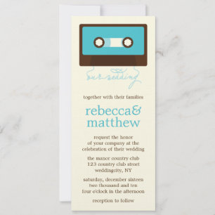 Retro Mixtape Wedding Invitation