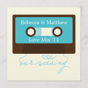 Retro Mixtape Wedding Invitation