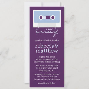 Retro Mixtape Wedding Invitation
