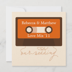 Retro Mixtape Wedding Invitation