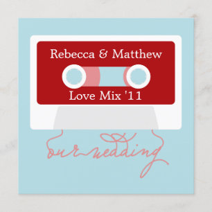 Retro Mixtape Wedding Invitation