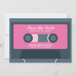 Retro Mixtape Wedding Save the Date