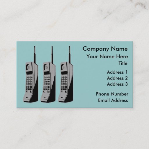Customizable Old School Cell Phones Business Card Templates