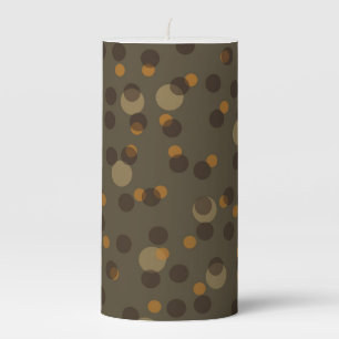 Retro Mocha Latte 1970s Bubble Dream Pillar Candle