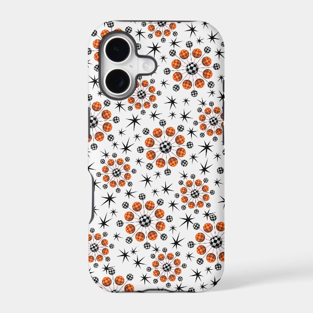 Retro Mod 3D Starbursts iPhone Case (Back)