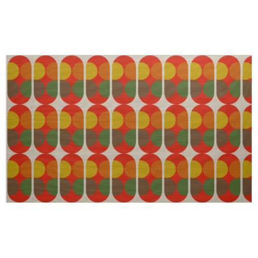 retro mod 60s 70s fabric pattern