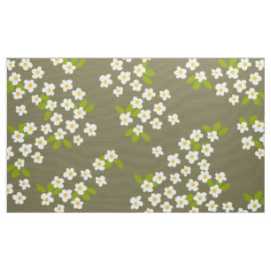 retro mod 60s 70s flower fabric pattern