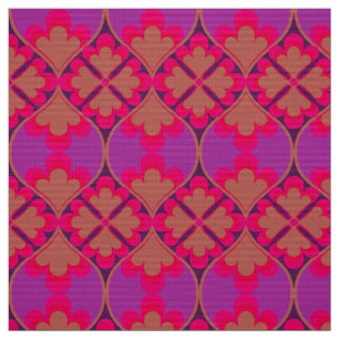 retro mod 60s 70s flower fabric pattern