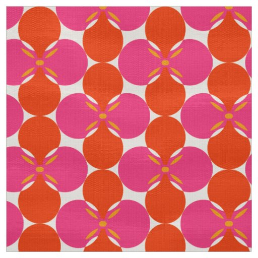 retro mod 60s 70s flower fabric pattern