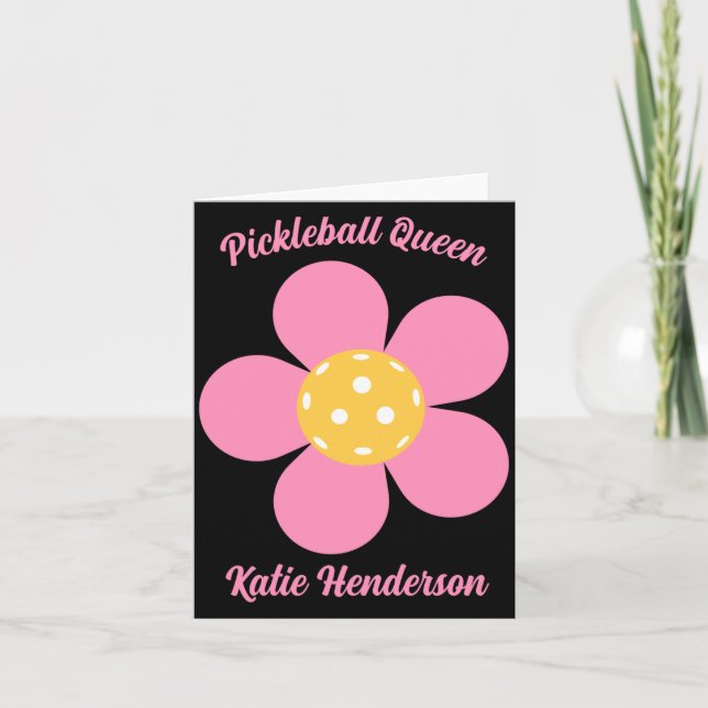 Retro Mod 70s Ckleball Flower D  Card (Front)