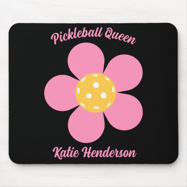 Retro Mod 70s Ckleball Flower D  Mouse Pad (Front)
