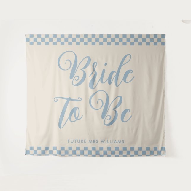 Retro Mod bride to be Bridal Shower Backdrop (Front (Horizontal))