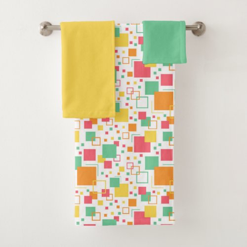 Retro Mod Citrus Bath Towel Set