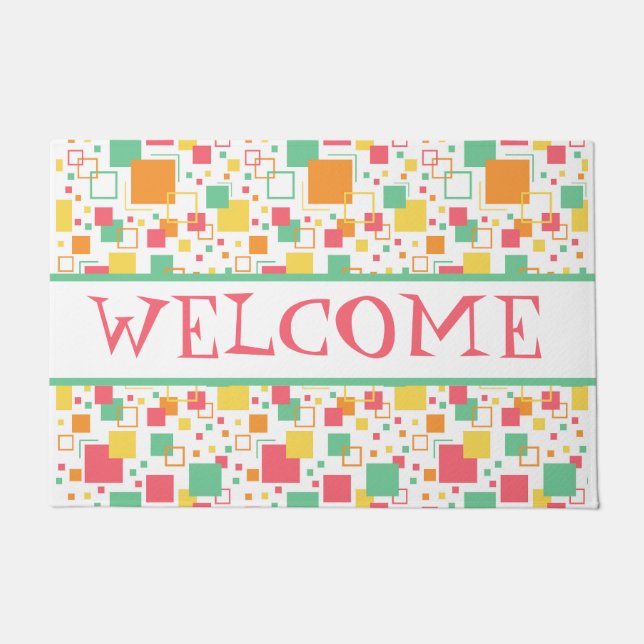 Retro Mod Citrus Doormat (Front)