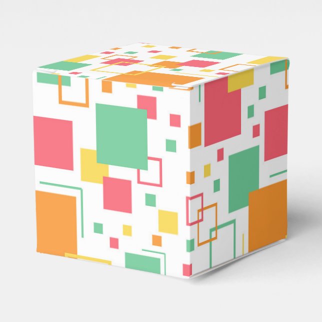 Retro Mod Citrus Favor Boxes (Front Side)