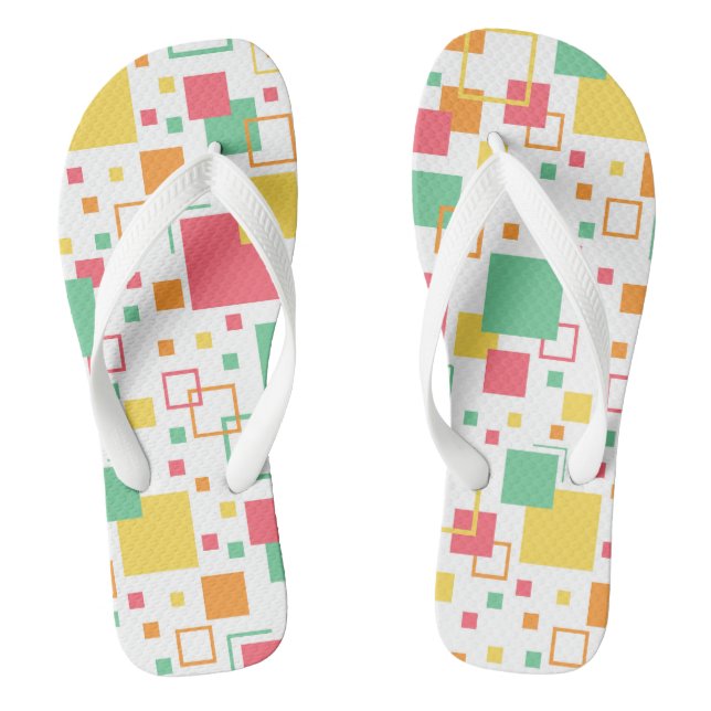 Retro Mod Citrus Flip Flops (Footbed)