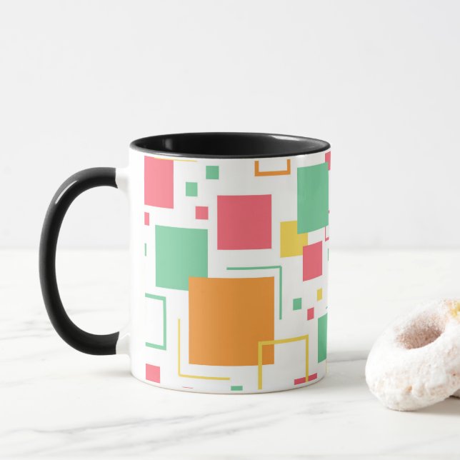 Retro Mod Citrus Mug (With Donut)