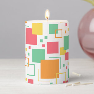 Retro Mod Citrus Pillar Candle