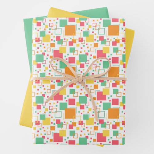 Retro Mod Citrus Wrapping Paper Sheets