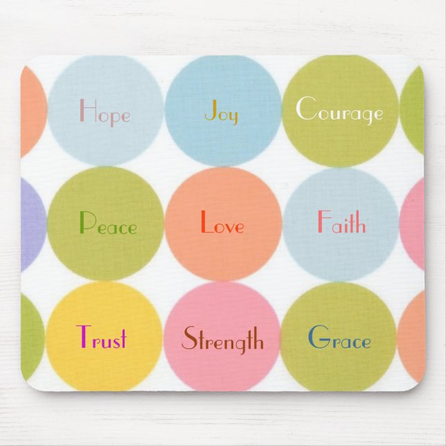 Retro Mod Dots MOUSE PAD (Front)