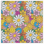 Retro Mod Flowers Fabric