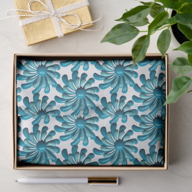 Retro MOD Flowers - MCM Spring Summer Garden Tissue Paper (Gift)