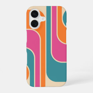 Retro Mod Geometric Design iPhone 16 Case