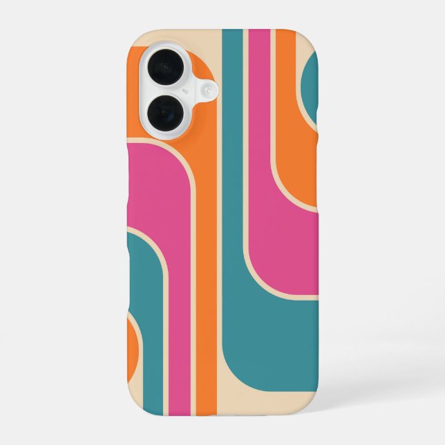Retro Mod Geometric Design Iphone Case (Back)