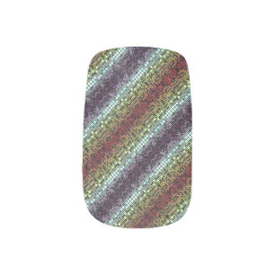 Retro Mod Geometric Groovy Funky Neurogender Pride Minx Nail Art