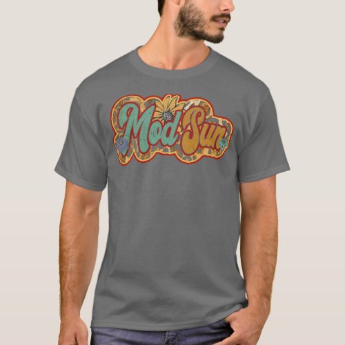 Retro Mod Gifts Name Sun Flowers Personalized Styl T_Shirt